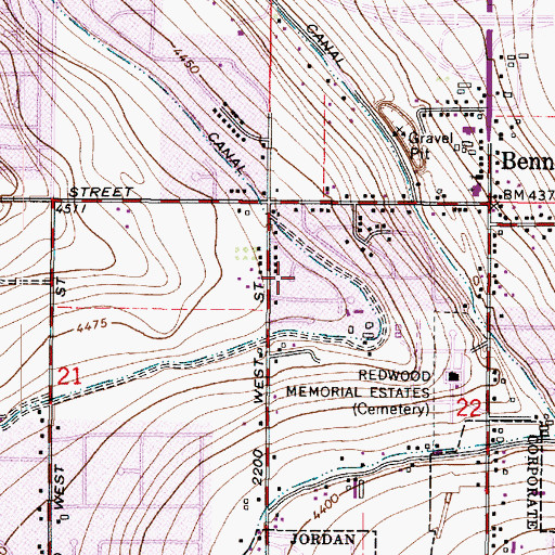 Topographic Map of Happy Valley, UT
