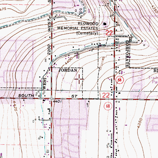Topographic Map of Heatherwood, UT