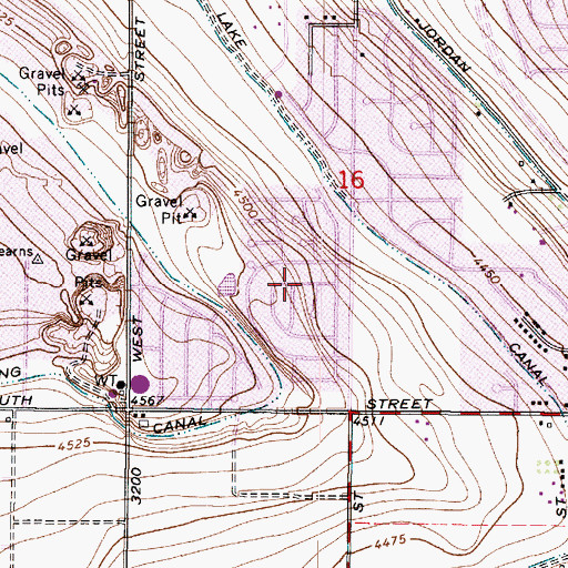 Topographic Map of Hazelhurst, UT