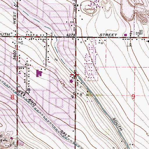 Topographic Map of Bonniebrook Estates, UT