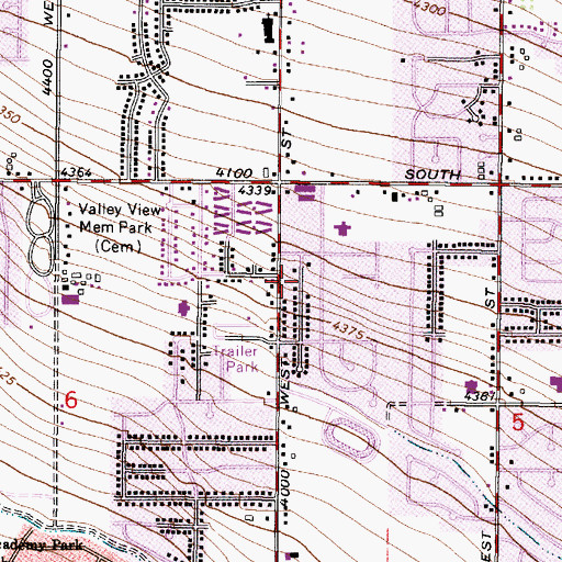 Topographic Map of Grange Villa, UT