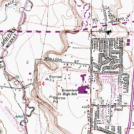 Topographic Map of Bullion, UT