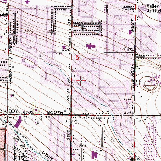 Topographic Map of Hector Heights, UT