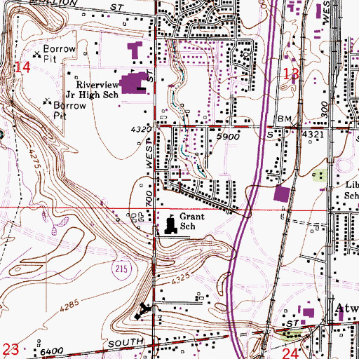 Topographic Map of LaSalle Acres, UT