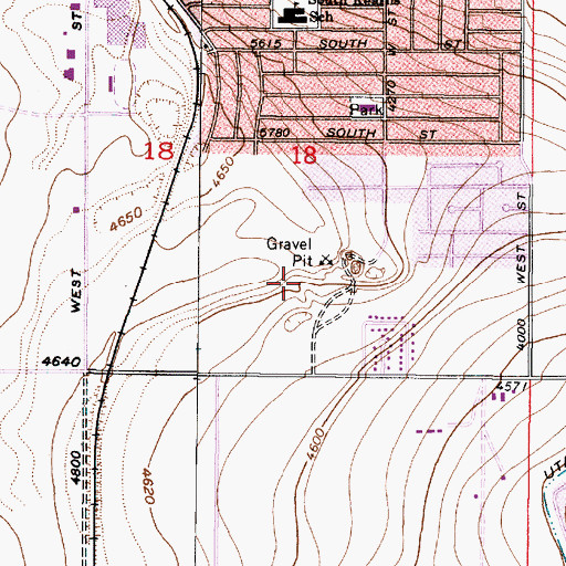 Topographic Map of Misty Hills Numbers 1-7, UT