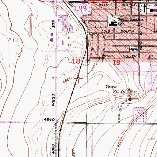 Topographic Map of Meadow View, UT