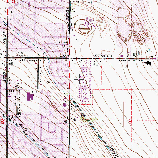 Topographic Map of Midwest Estates, UT