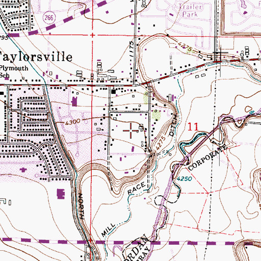 Topographic Map of Mantyla, UT