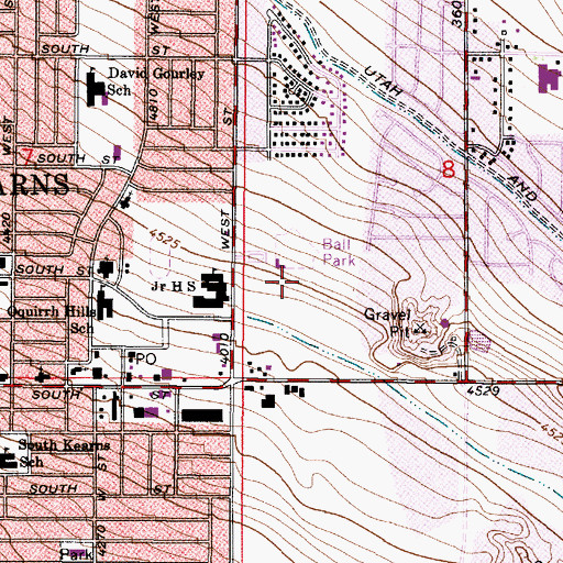 Topographic Map of Kingsgate, UT