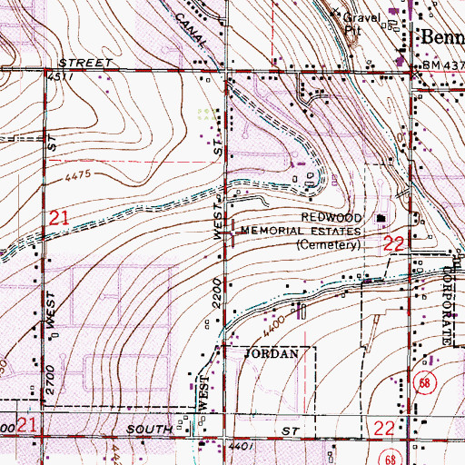 Topographic Map of Pleasant View Estates, UT