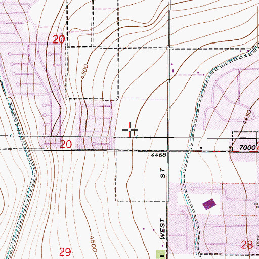 Topographic Map of Park Meadow Estates, UT