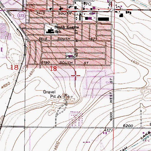 Topographic Map of Paramount Park, UT