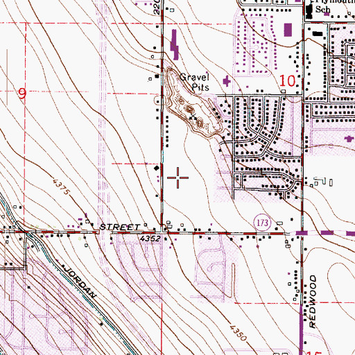 Topographic Map of Pioneer Estates, UT