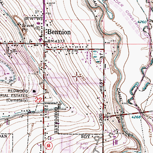 Topographic Map of R and M Acres, UT