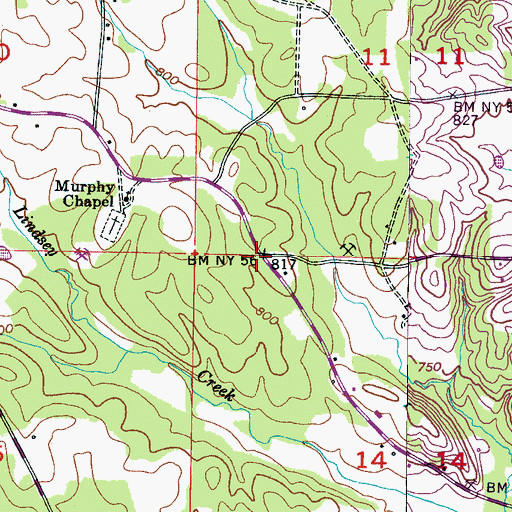 Topographic Map of Kendell (historical), AL