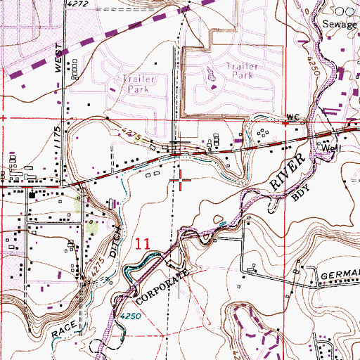 Topographic Map of Robison Acres, UT