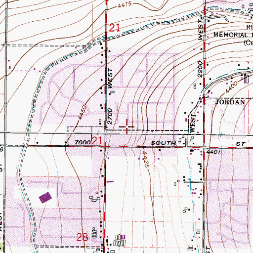 Topographic Map of Steadman Acres, UT