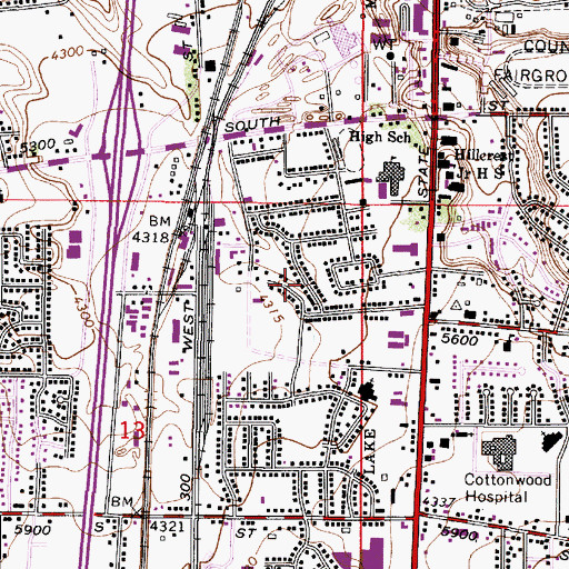 Topographic Map of Spurrier, UT