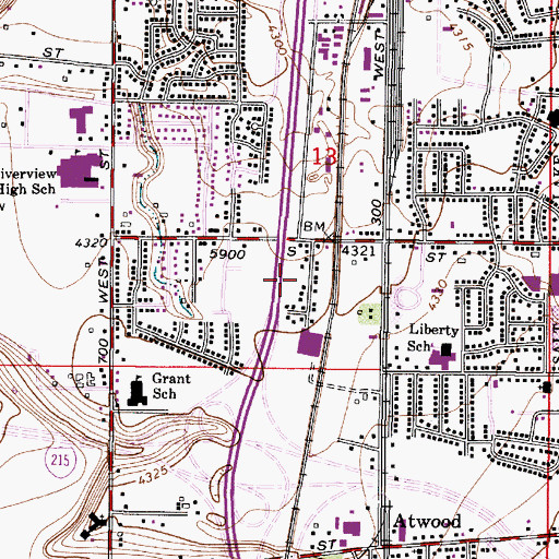 Topographic Map of Stratler, UT