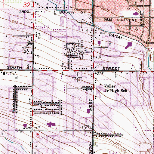 Topographic Map of Sunnygrove, UT
