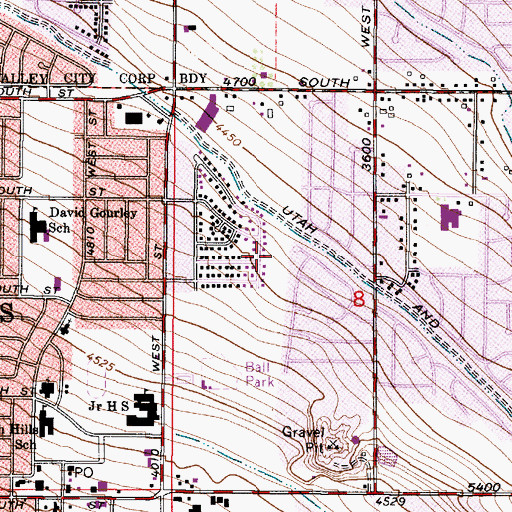 Topographic Map of Southridge, UT