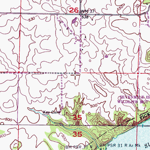 Topographic Map of Key Plantation (historical), AL