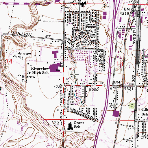 Topographic Map of Twin Willows, UT