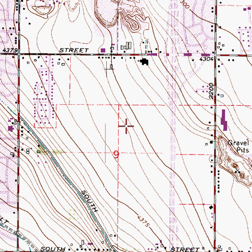Topographic Map of Thomas Estates, UT