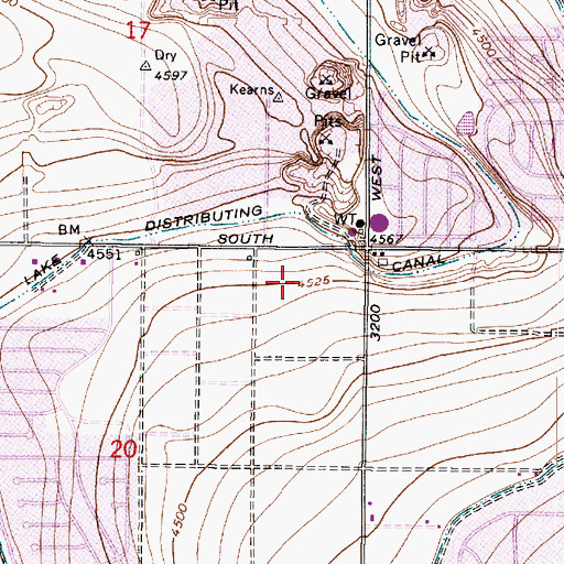 Topographic Map of Westbrook, UT