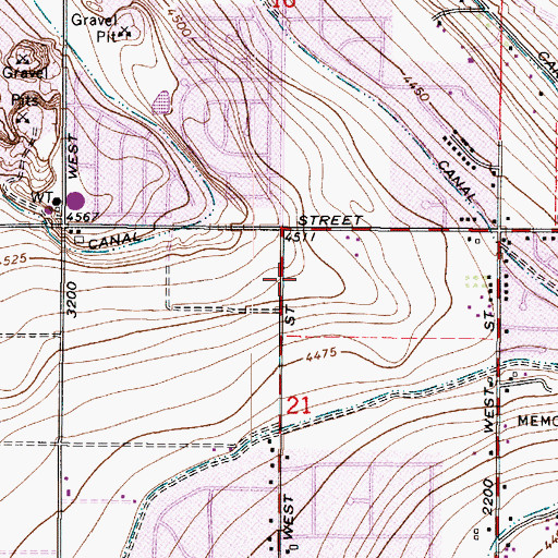Topographic Map of Windwood Estates, UT