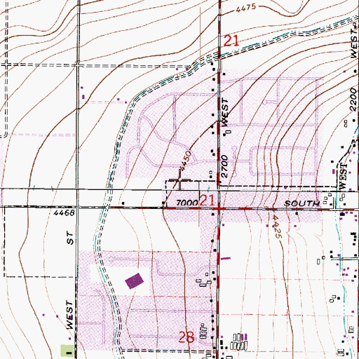 Topographic Map of Westwood Ranchettes, UT