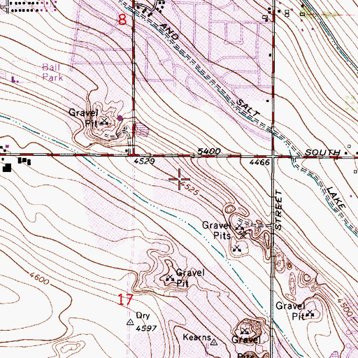 Topographic Map of Willow Bay, UT