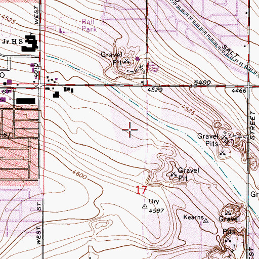Topographic Map of Whitewood Estates, UT