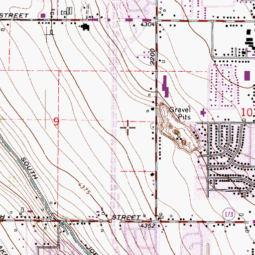 Topographic Map of Whitaker Estates, UT
