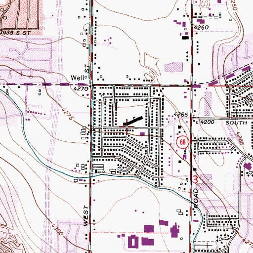 Topographic Map of Taylorsville Gardens, UT