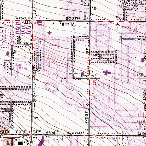 Topographic Map of Terra, UT