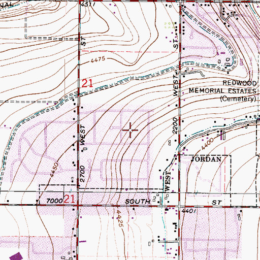 Topographic Map of Valley High, UT