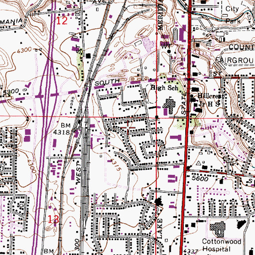 Topographic Map of Valley Center, UT