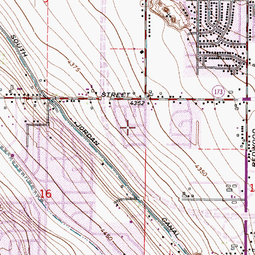 Topographic Map of Valley Park, UT