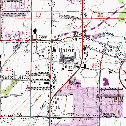 Topographic Map of Silver Shadows, UT