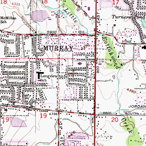 Topographic Map of Southwood, UT