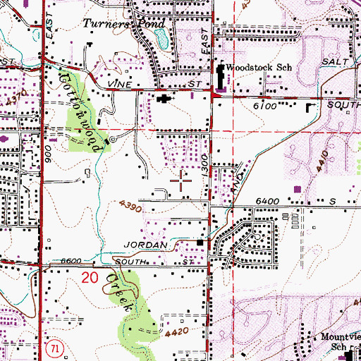 Topographic Map of Woodridge, UT