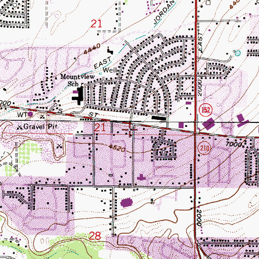 Topographic Map of Brooktree Estates, UT