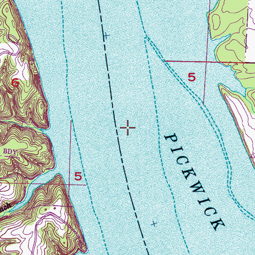 Topographic Map of Kogers Rock (historical), AL