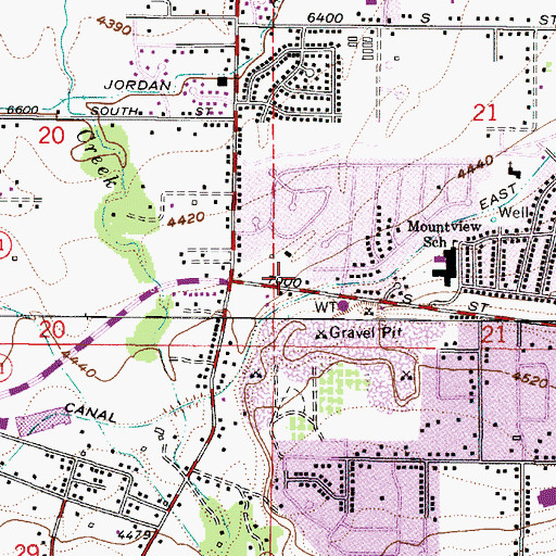 Topographic Map of Dawn Circle, UT