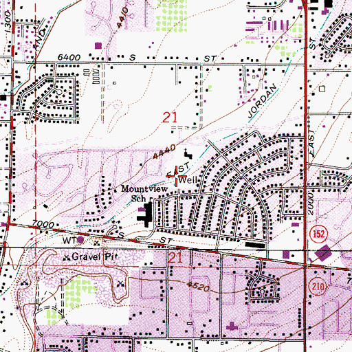 Topographic Map of Gill, UT