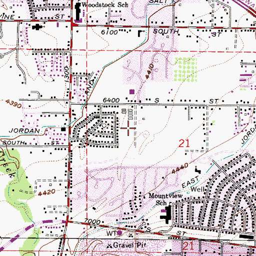 Topographic Map of Rothmoor Estates, UT