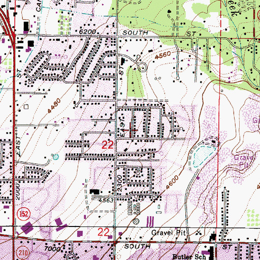 Topographic Map of Bellwood Acres, UT