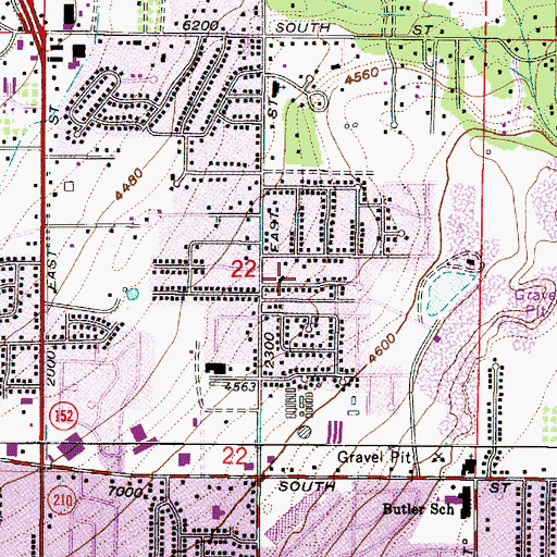 Topographic Map of Country Manor, UT