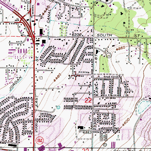 Topographic Map of Ellison Woods, UT